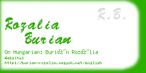 rozalia burian business card
